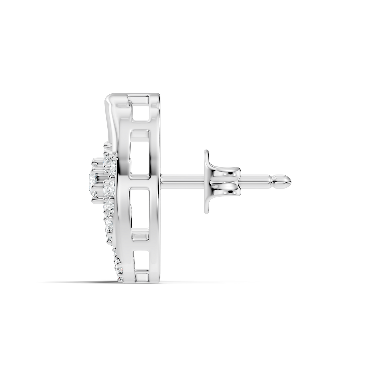 Round Shape Lab Grown- Natural Diamond New Style Elegance Vintage Diamond 14k Solid Gold Earrings For  Daily Wear