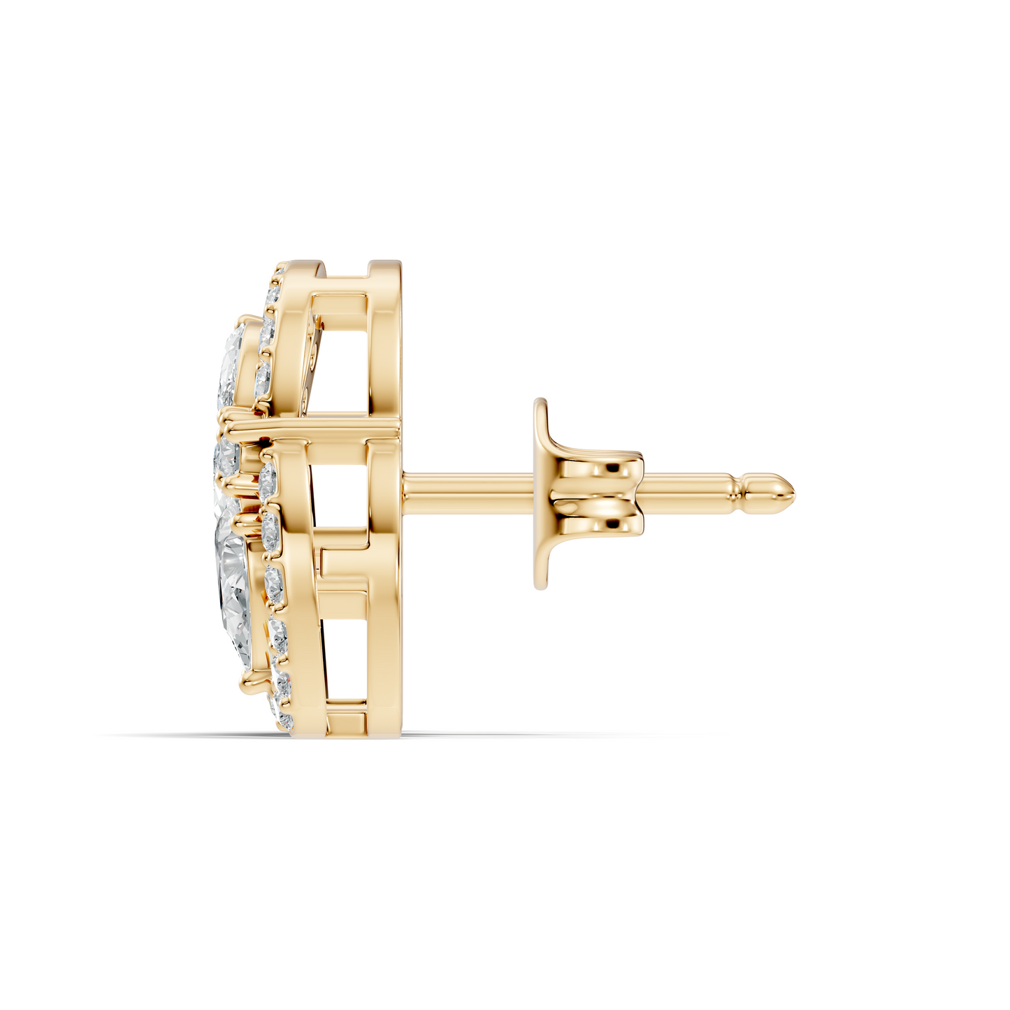 Round, Pear, Marquise Shape 10k Solid White Gold Natural & Lab Grown Diamond Shinning Elegance Earrings Anniversary Gift for Women