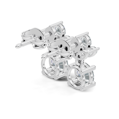 Timeless 1.60 Ct Lab Grown Round Brilliant & Marquise Diamond Drop Earrings