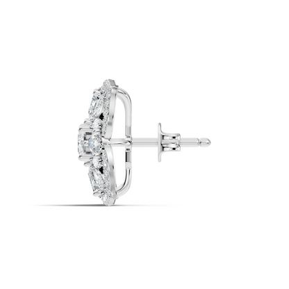 10k Solid Gold Pear, Round, Marquise Shape Lab grown Diamond Stunning Shinny Vintage Earring For Women