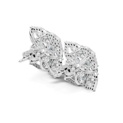 10k Solid Gold Pear, Round, Marquise Shape Lab grown Diamond Stunning Shinny Vintage Earring For Women