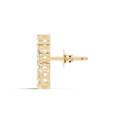 3.89 Ct Stunning Marquise And Pear Diamond Floral Stud Earrings Daliy Wear Earring For Women