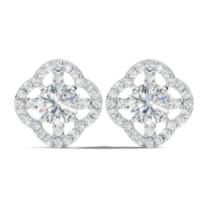 Round Shape 2.28 Ct Stunning Sparkling Labgrown Diamond Stud Earring Gift For Her
