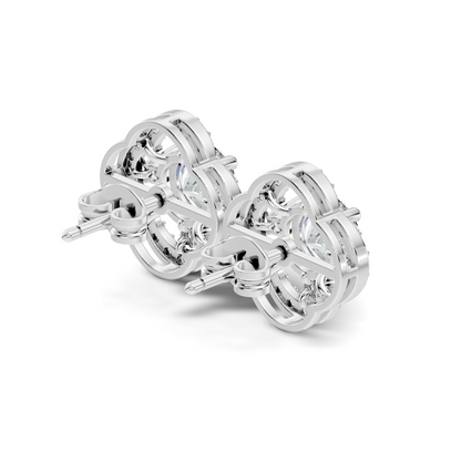 Round Shape 2.28 Ct Stunning Sparkling Labgrown Diamond Stud Earring Gift For Her