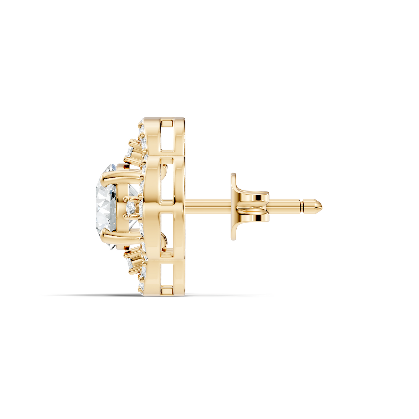 Round Shape 2.28 Ct Stunning Sparkling Labgrown Diamond Stud Earring Gift For Her