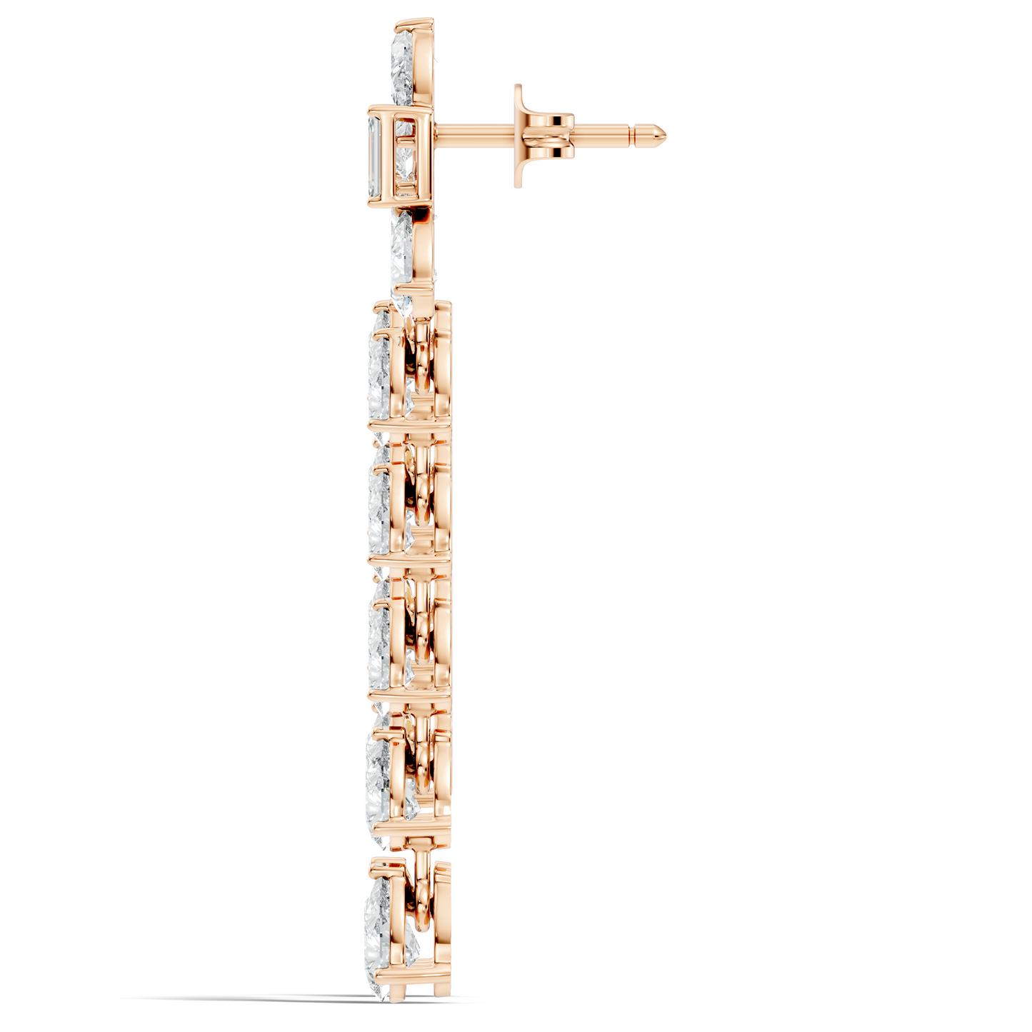 5.36 Carat Emerald & Pear Shape Lab Grown Diamond Elegance Vintage Earrings Daily wear For Women