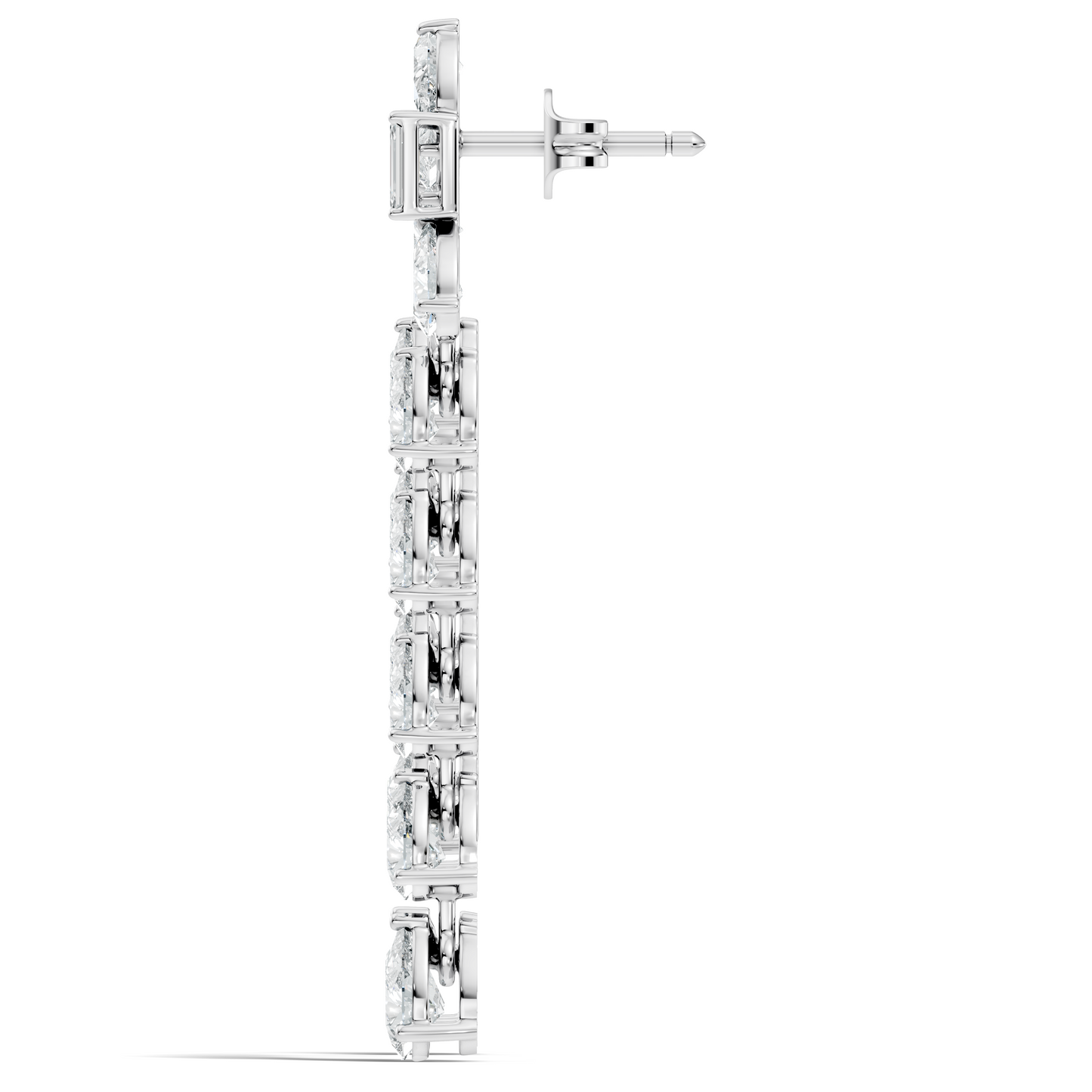 5.36 Carat Emerald & Pear Shape Lab Grown Diamond Elegance Vintage Earrings Daily wear For Women