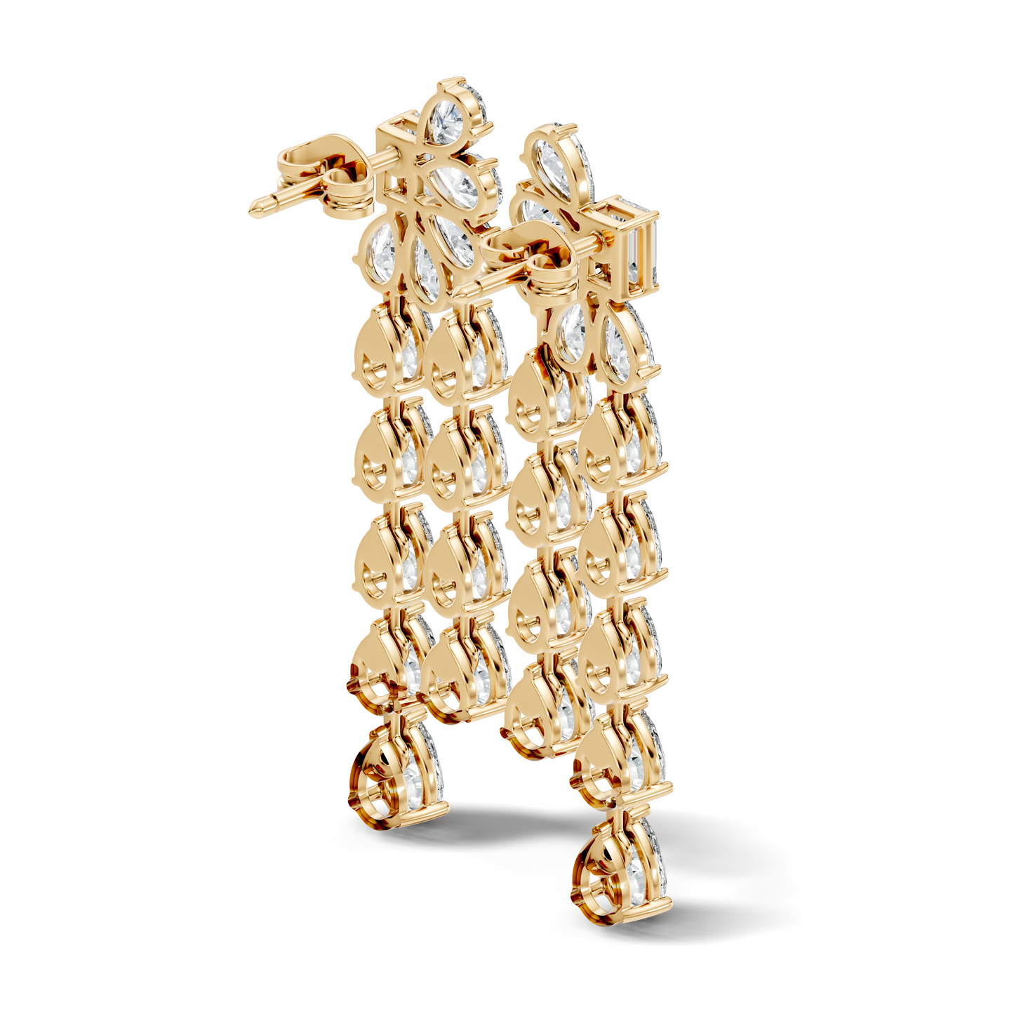 5.36 Carat Emerald & Pear Shape Lab Grown Diamond Elegance Vintage Earrings Daily wear For Women