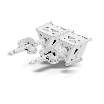 Triangle Shape Lab Grown Sparkling Diamond Stud Earrings For Women Daily Wear Jewelry Collection