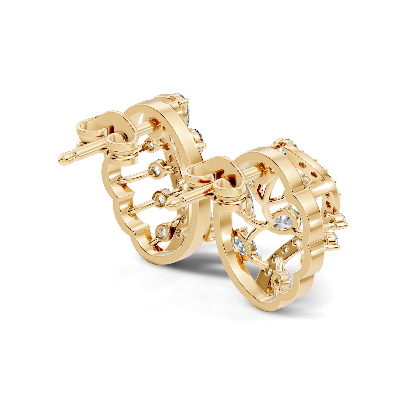 Round And Pear Shape 1.79 Ct Lab Grown & Natural Diamond Women New Style Earrings