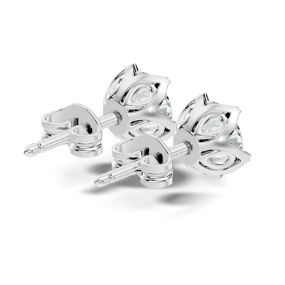 Round Shape 10k Solid Gold Stunning Affordable Vintage labgrown Diamond Earrings For Her