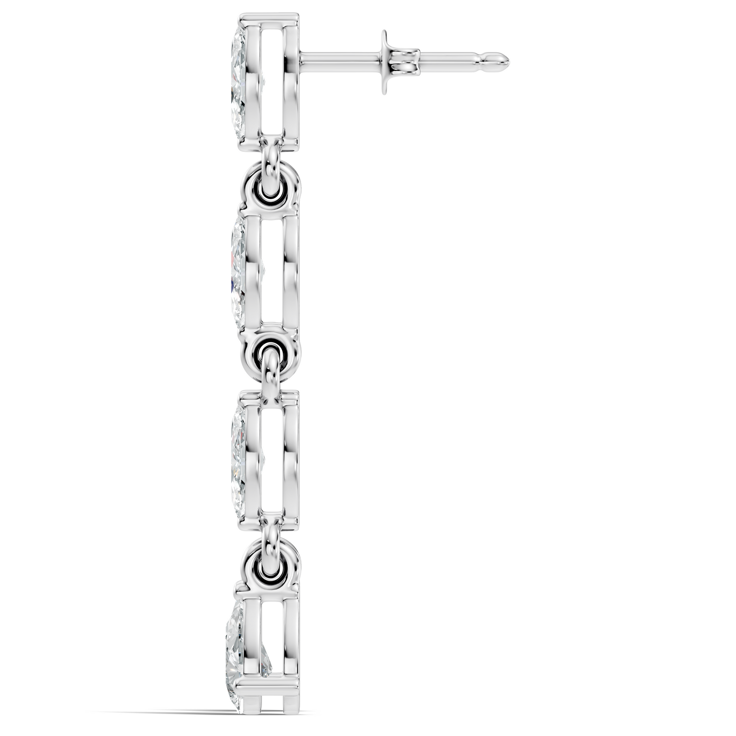 14K Gold Minimalist Earring Studs Marquise & Pear Drop Earrings For Party Wear