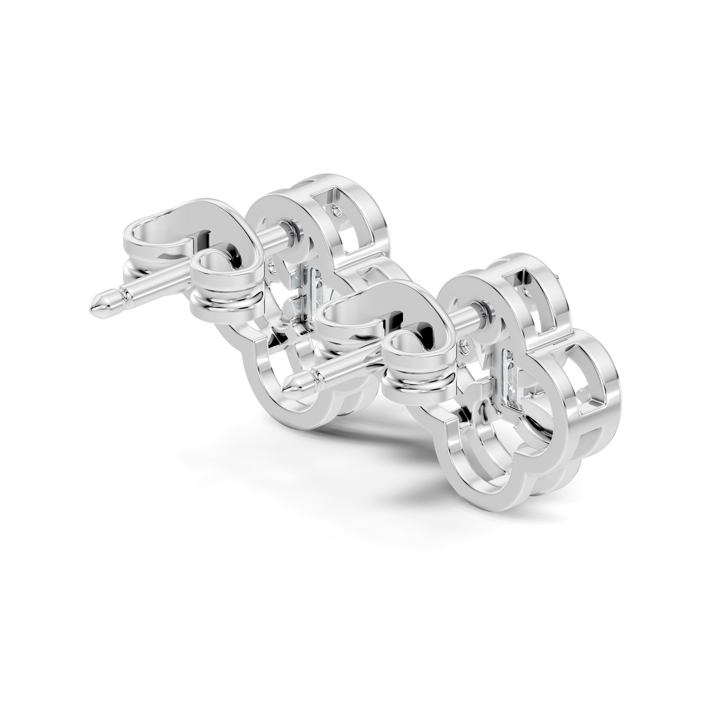 EEmerald Cut Lab Grown & Natural Daimond Unique Delicate Vintage Party Wear Earring For Her