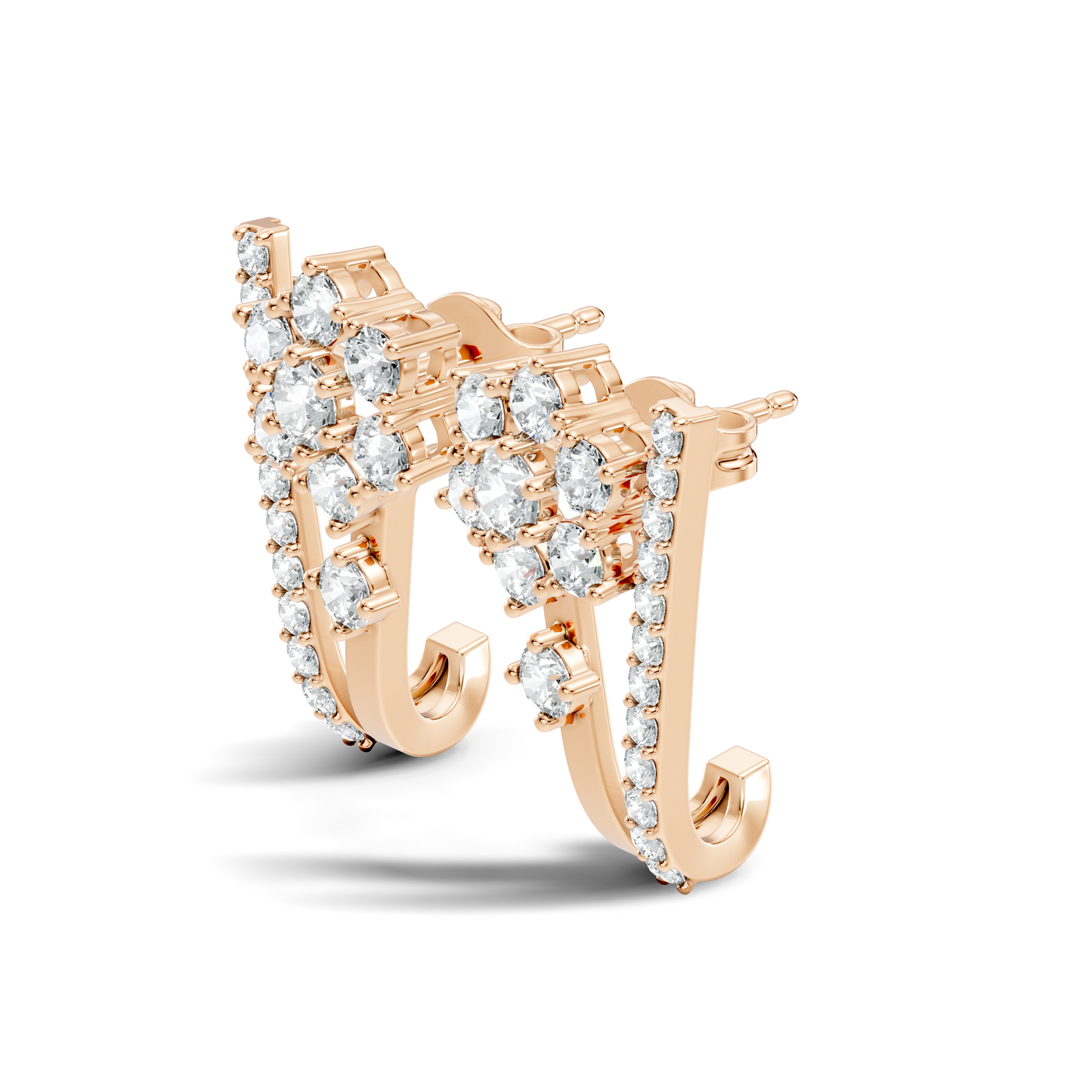 Round Cut Top Grade Lab-Grown Diamond Unique Classic Hand Crafted Drop Stud Earrings For Her