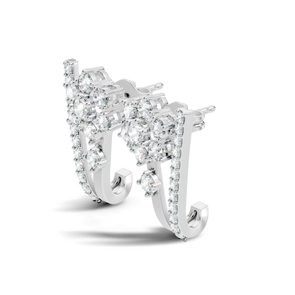 Round Cut Top Grade Lab-Grown Diamond Unique Classic Hand Crafted Drop Stud Earrings For Her