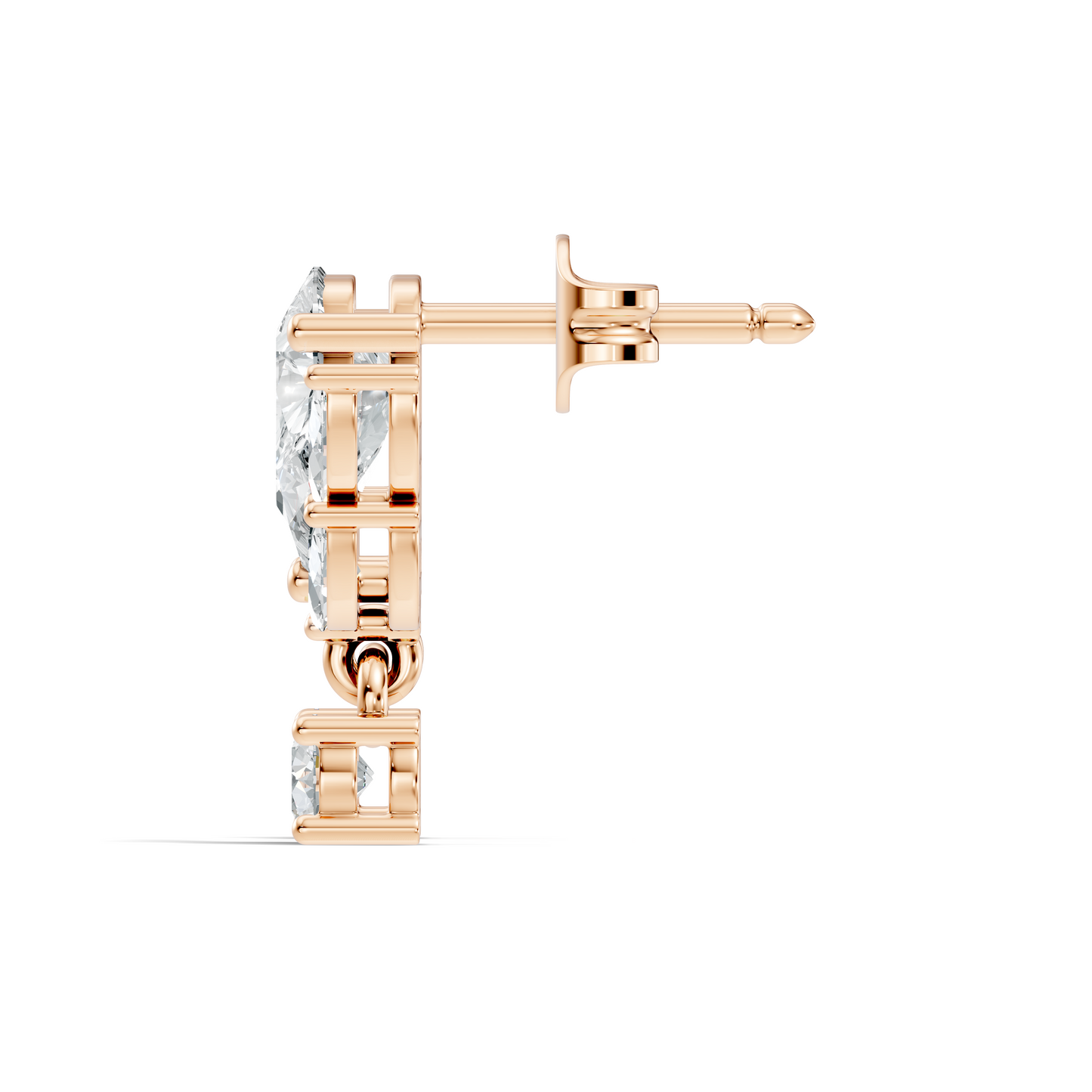 2.50Ct Marquise, Pear and Round Cut Diamond Unique Vintage Cluster Wedding Wear Earring For Her