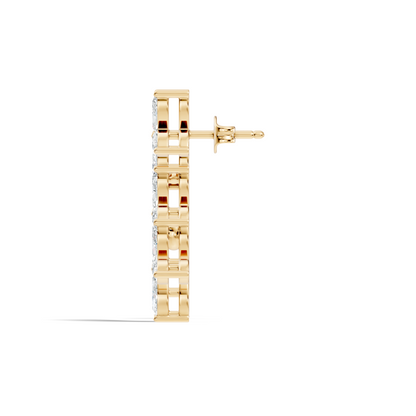 Women’s Minimalist Marquise Cut Lab-Created Diamond Earrings Classic Elegance