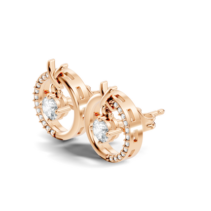 Elegant Colorless Lab-Grown Diamond Earrings in White Gold Minimalist Design