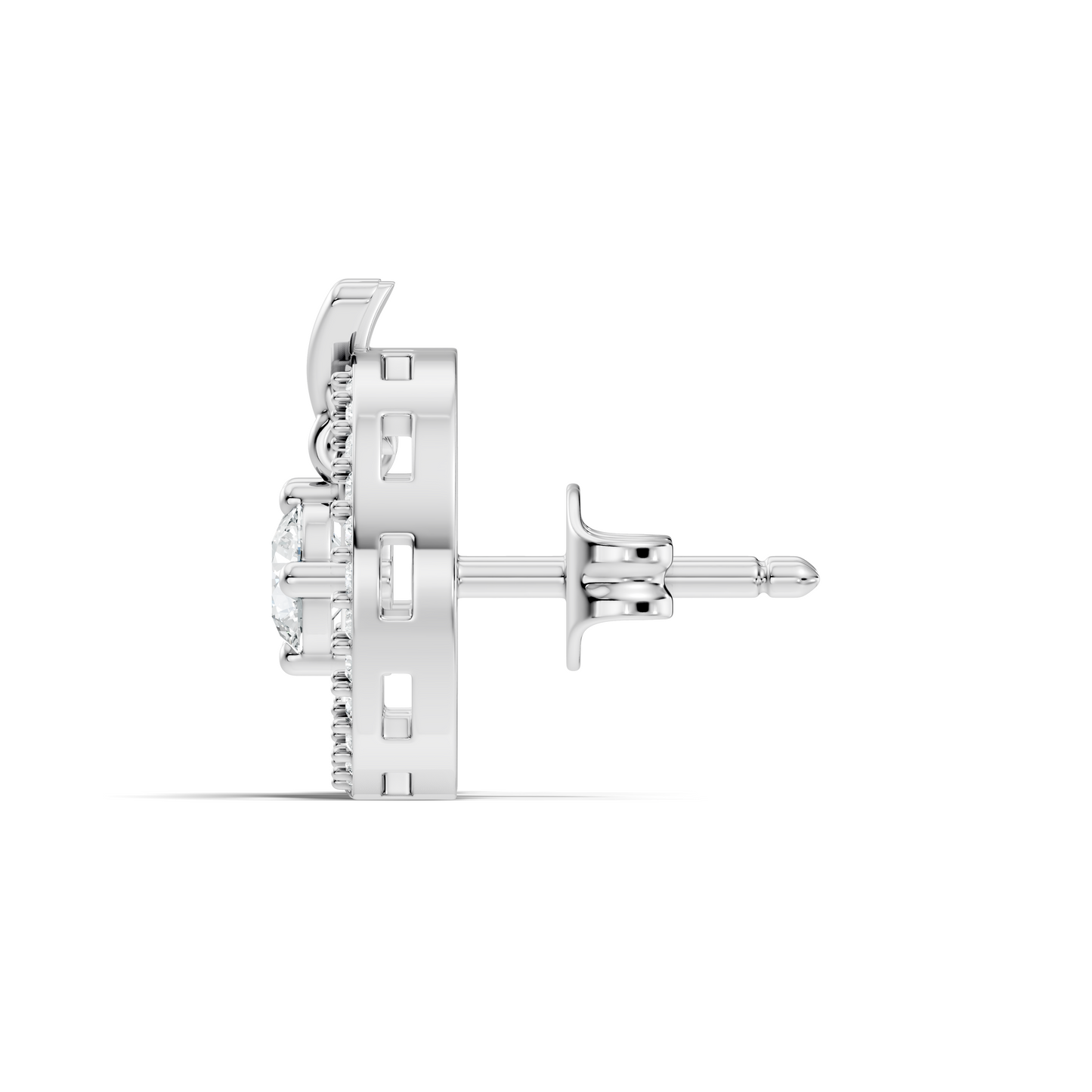 Elegant Colorless Lab-Grown Diamond Earrings in White Gold Minimalist Design