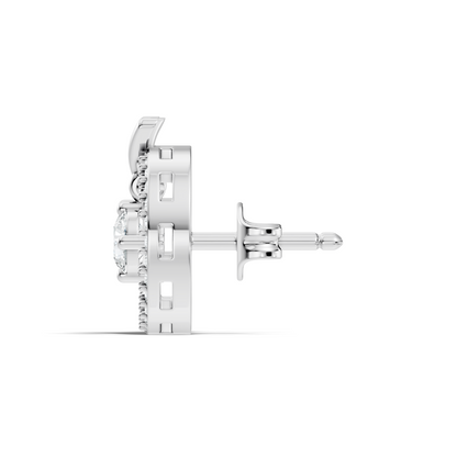 Elegant Colorless Lab-Grown Diamond Earrings in White Gold Minimalist Design