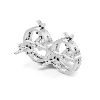 Elegant Colorless Lab-Grown Diamond Earrings in White Gold Minimalist Design