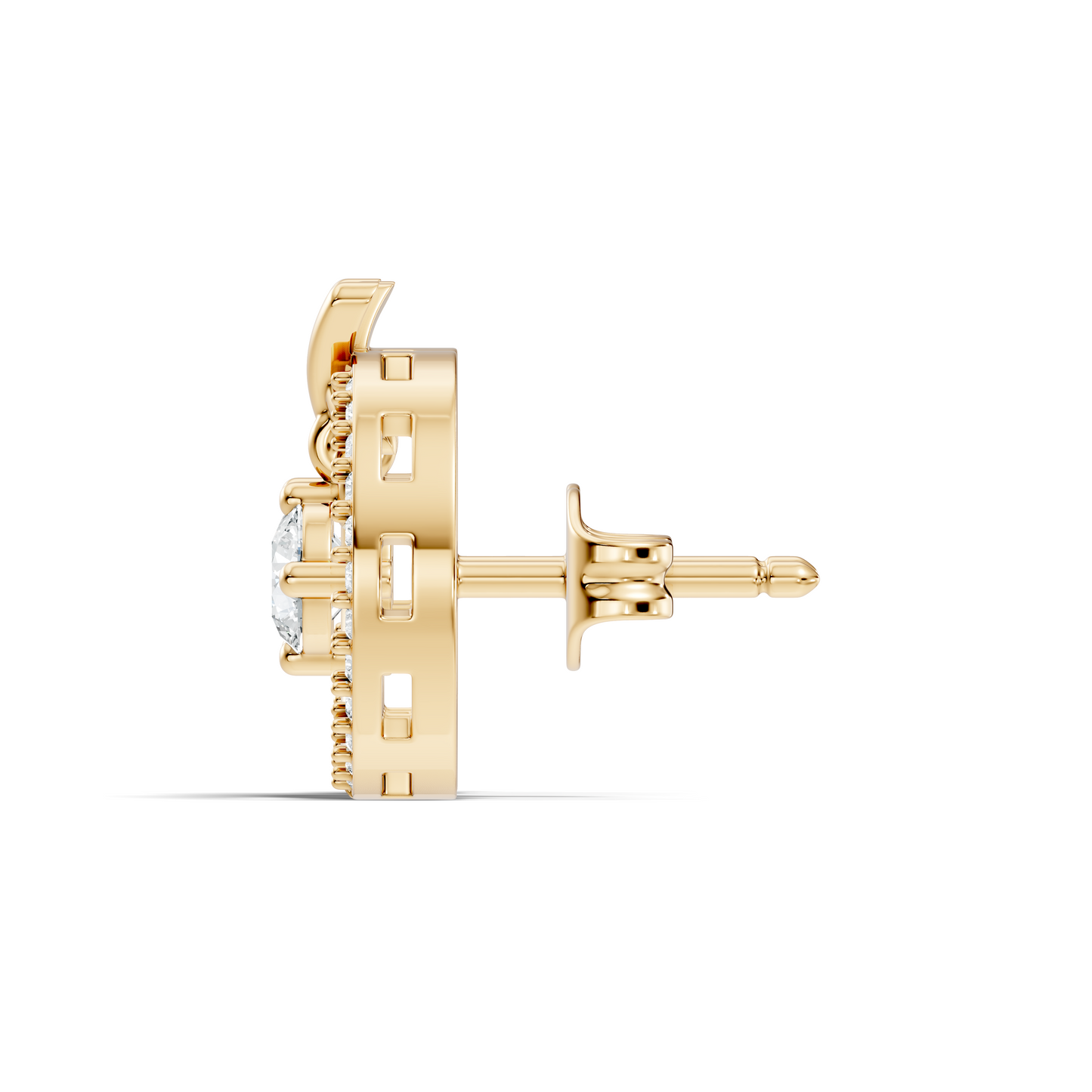 Elegant Colorless Lab-Grown Diamond Earrings in White Gold Minimalist Design