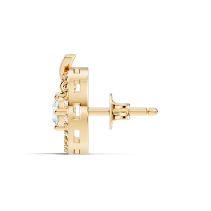 Elegant Colorless Lab-Grown Diamond Earrings in White Gold Minimalist Design