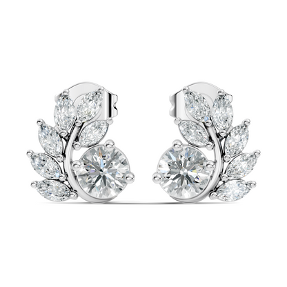 Stunning 0.82 CT Lab-Grown Diamond Earrings Classic Marquise & Round Style