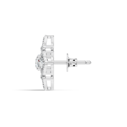 Luxury 3.03 Ct Vintage Lab-Grown Diamond Studs In 14K White Gold Settings