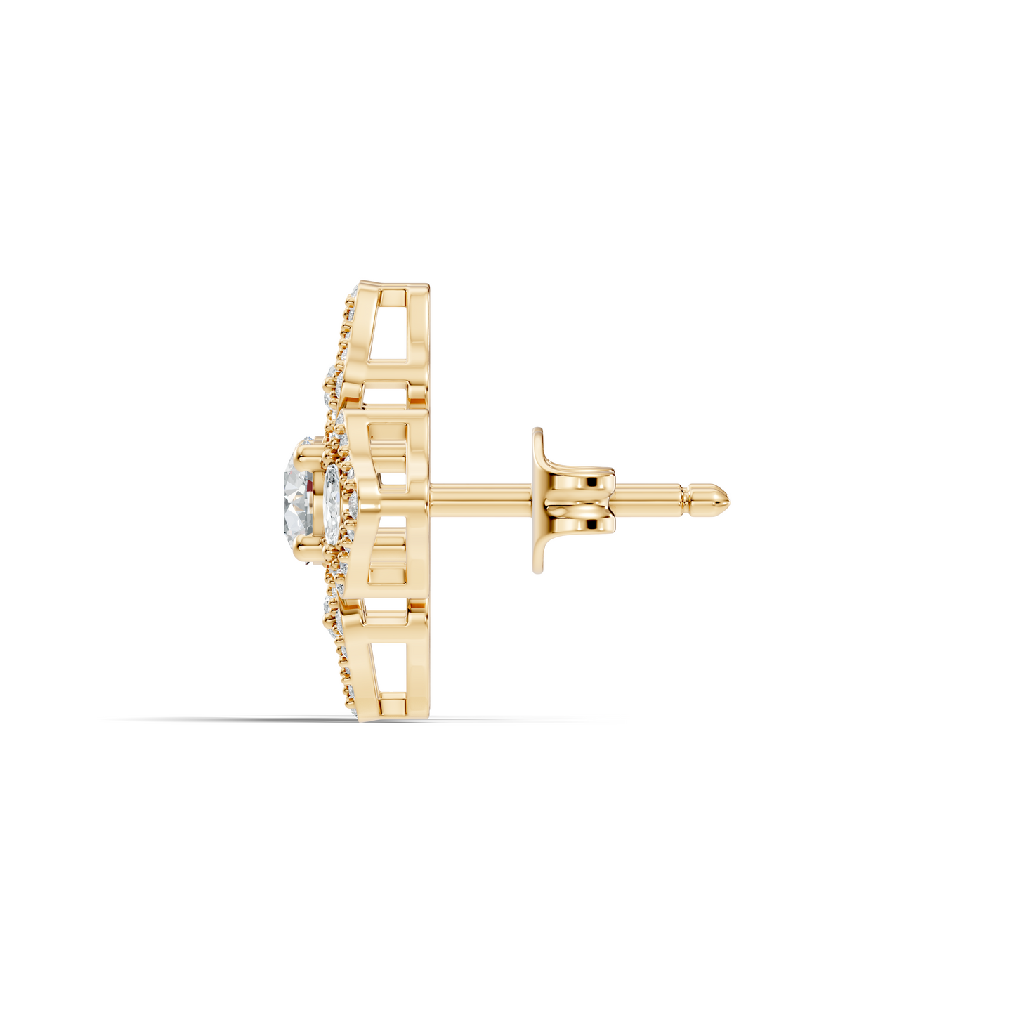 Luxury 3.03 Ct Vintage Lab-Grown Diamond Studs In 14K White Gold Settings