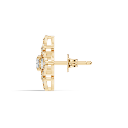 Luxury 3.03 Ct Vintage Lab-Grown Diamond Studs In 14K White Gold Settings