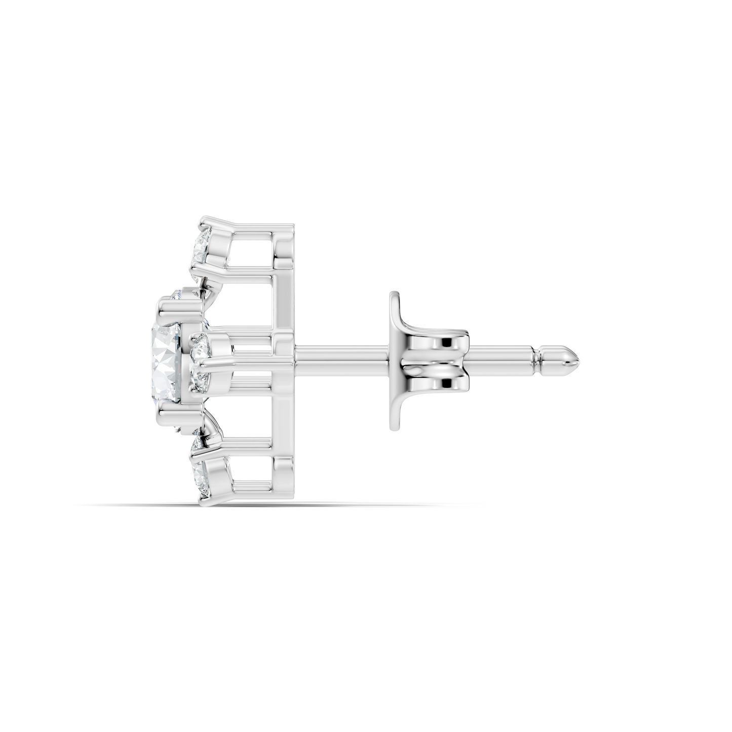 Lab-Grown Round Cut Diamond Stud Earrings In 14K Solid Gold Vintage Style Gift For Her