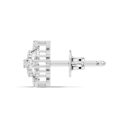 Elegant Vintage Round Diamond  Stud Earrings In 14K Gold Perfect Gift for Her