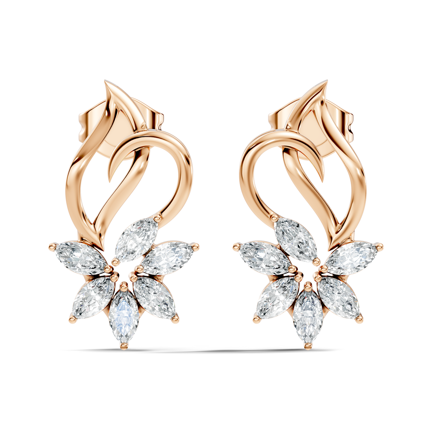 Classic White Lab-Grown Diamond Stud Earrings  Stylish Modern Gifts For Women