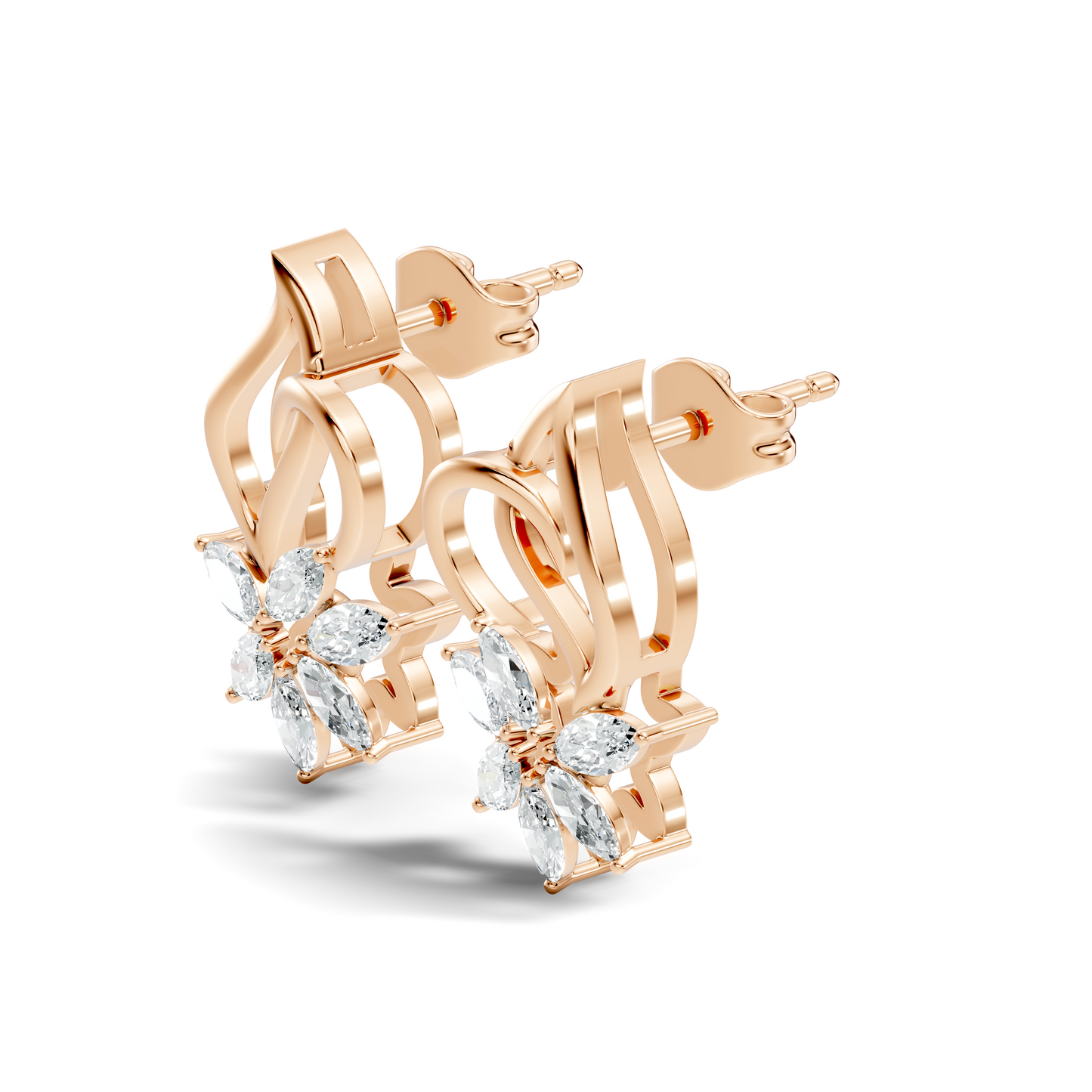 Classic White Lab-Grown Diamond Stud Earrings  Stylish Modern Gifts For Women