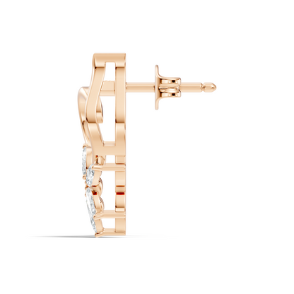 Classic White Lab-Grown Diamond Stud Earrings  Stylish Modern Gifts For Women