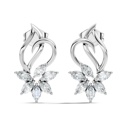 Classic White Lab-Grown Diamond Stud Earrings  Stylish Modern Gifts For Women