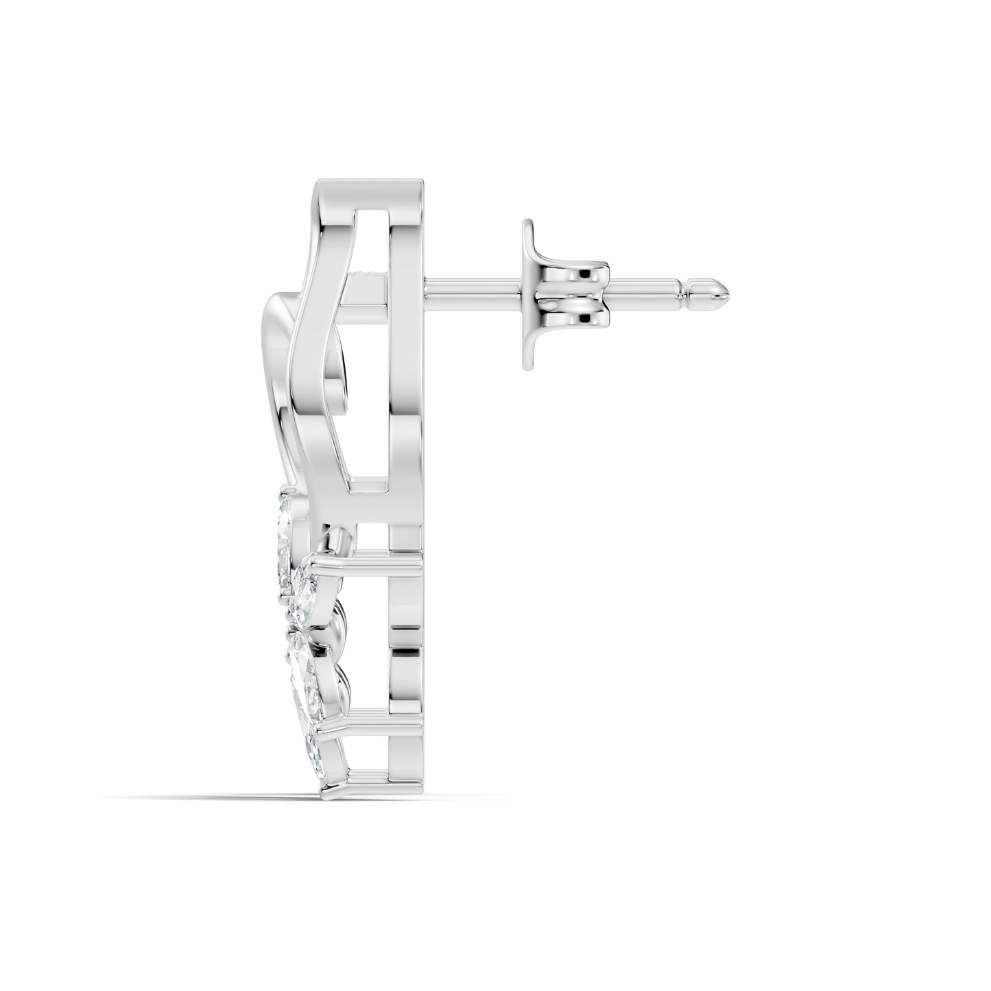 Classic White Lab-Grown Diamond Stud Earrings  Stylish Modern Gifts For Women