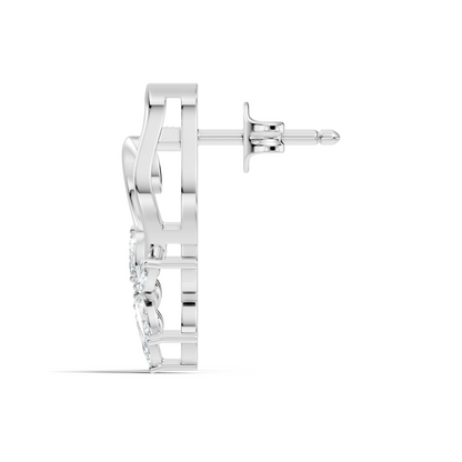 Classic White Lab-Grown Diamond Stud Earrings  Stylish Modern Gifts For Women