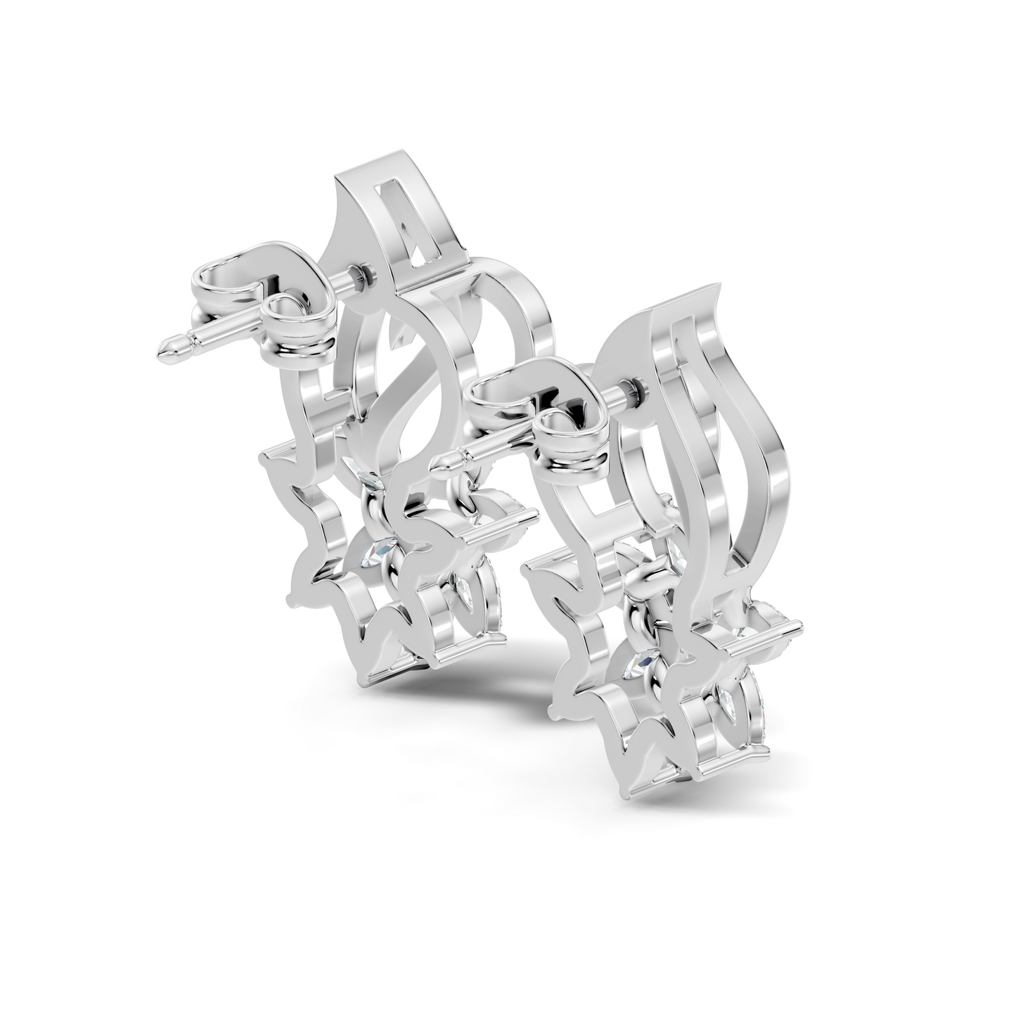 Classic White Lab-Grown Diamond Stud Earrings  Stylish Modern Gifts For Women
