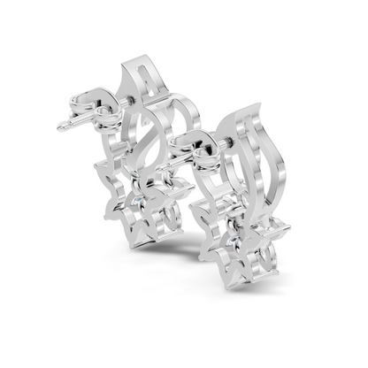 Classic White Lab-Grown Diamond Stud Earrings  Stylish Modern Gifts For Women