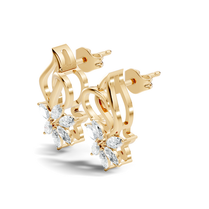 Classic White Lab-Grown Diamond Stud Earrings  Stylish Modern Gifts For Women