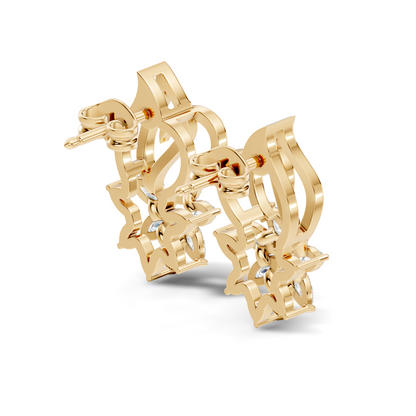 Classic White Lab-Grown Diamond Stud Earrings  Stylish Modern Gifts For Women