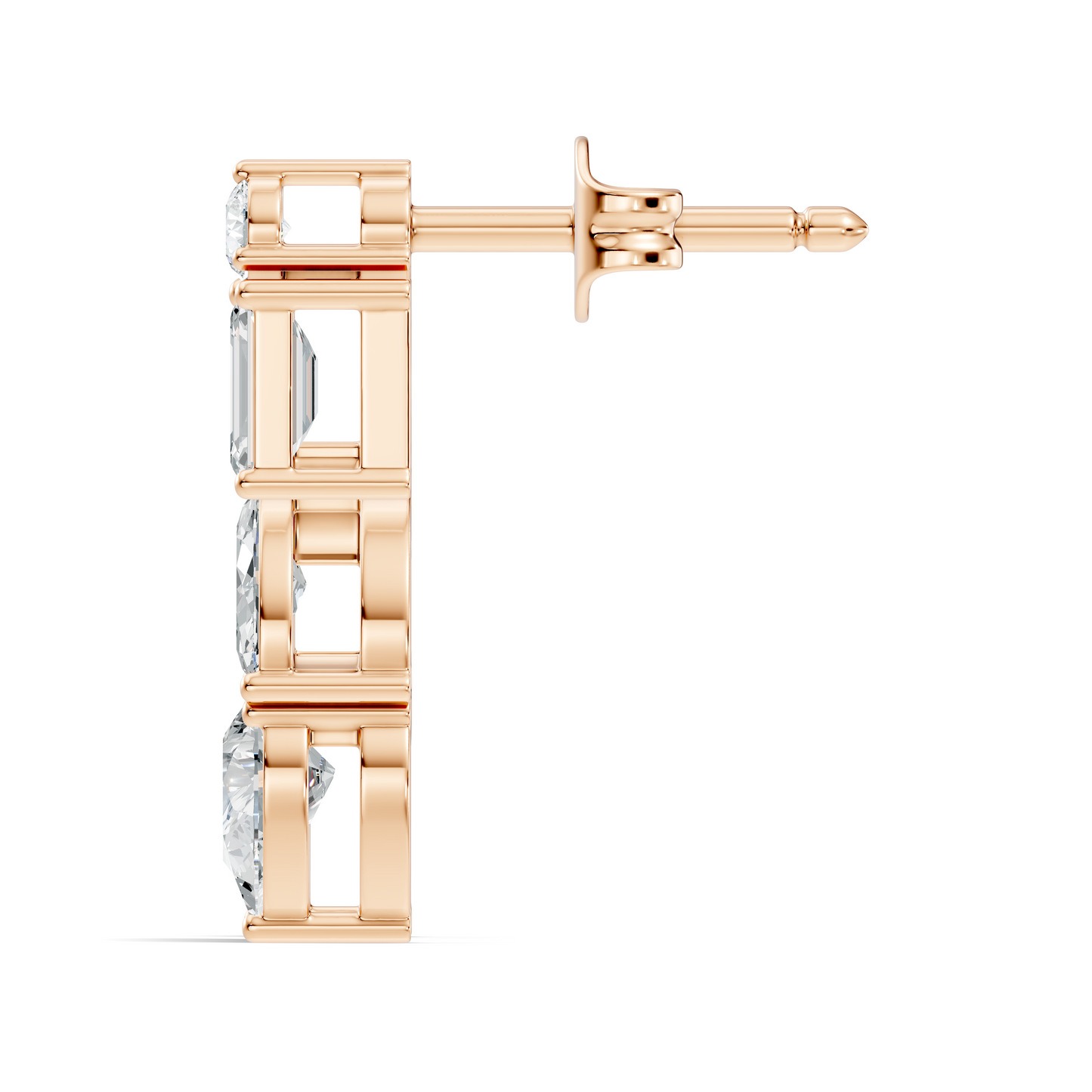 Elegant Minimalist Diamond Drop Earrings Emerald & Pear Multi-Cut Diamond Jewelry For Women