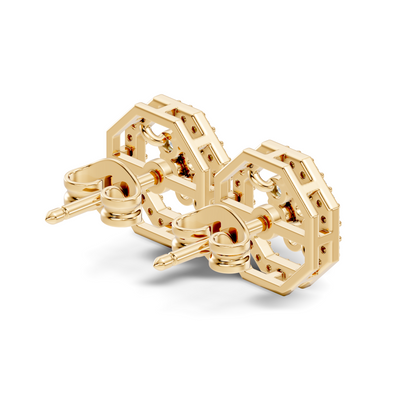 Sparkling 14K White Gold Round Diamond Studs For Her Colorless & Affordable