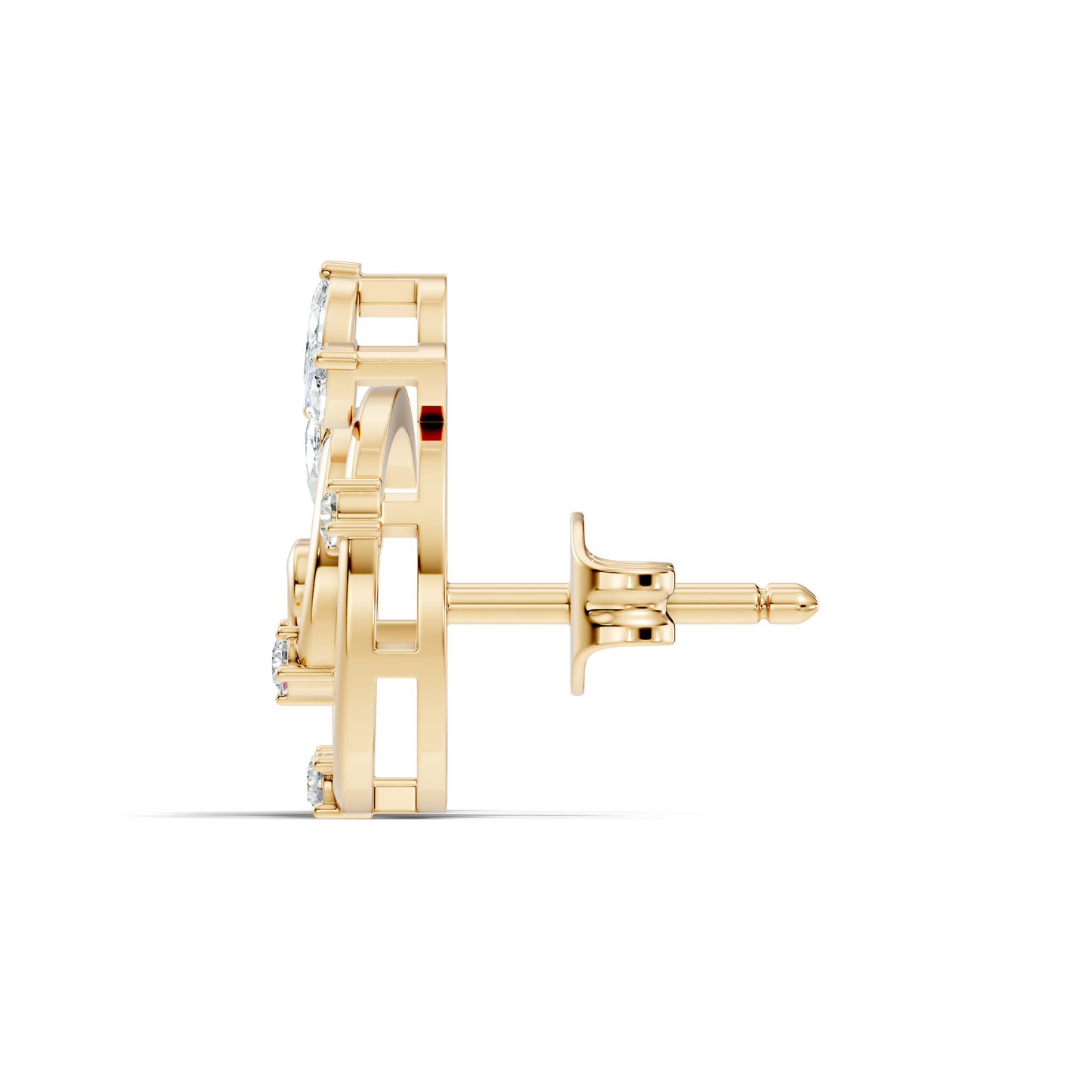 Affordable Classic Marquise Cut Diamond Stud Earrings Timeless Elegance Gift In 14K Solid Gold