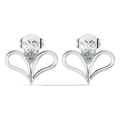 Elegant Pear Cut Lab-Grown Diamond Solitaire Stud Earrings Perfect Gift For Women's