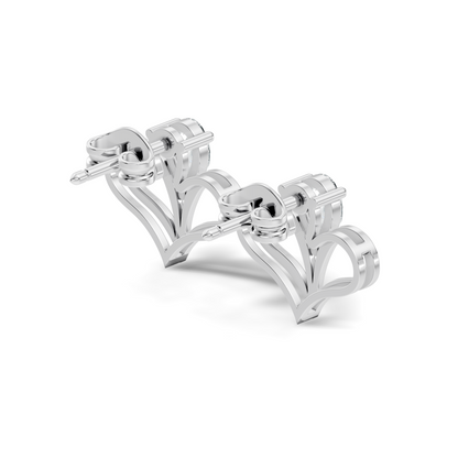 Elegant Pear Cut Lab-Grown Diamond Solitaire Stud Earrings Perfect Gift For Women's