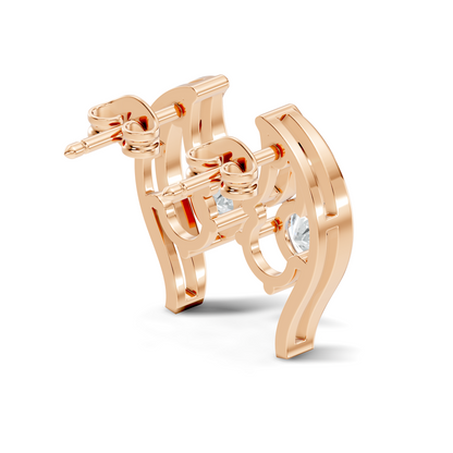 Elegant 0.60 Ct Lab-Grown Sparkling Round Diamond Studs In 14K White Gold Setting