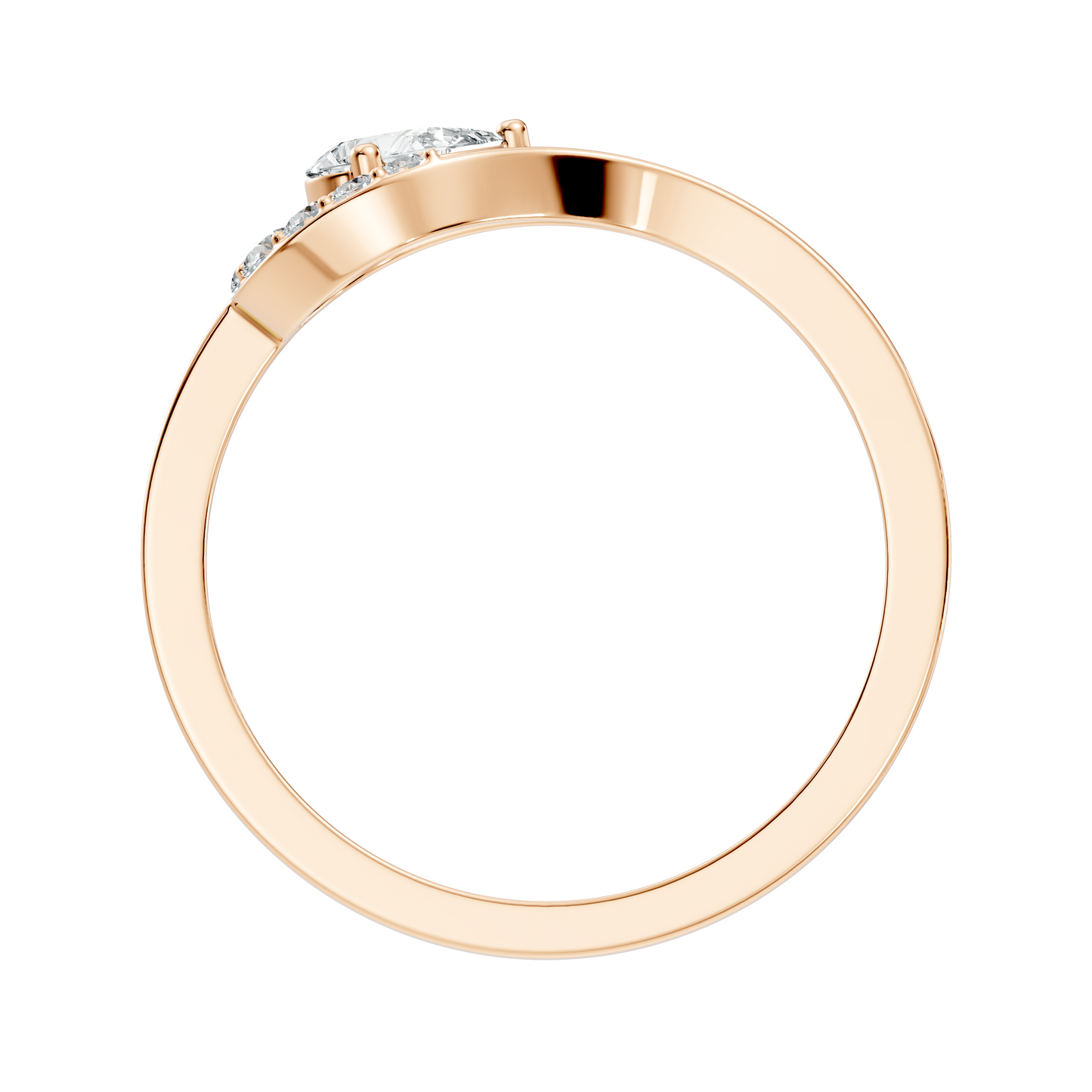 Pear and Round Cut Top Grade Lab Grown Diamond Unique Vintage Classic Engagement Ring For Women's